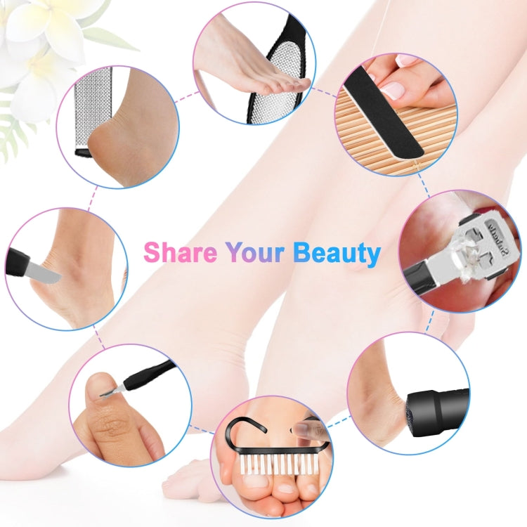 Electric Foot File Pedicure Kit Waterproof Feet Callus Remover, Spec: Kit 1 Black - Grinding Tools & Accessories by PMC Jewellery | Online Shopping South Africa | PMC Jewellery | Buy Now Pay Later Mobicred