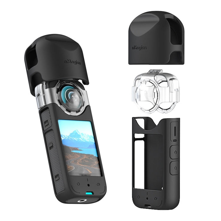 For Insta360 X3 AMagisn Protective Camera Accessories Lens Guard+Case - Case & Bags by aMagisn | Online Shopping South Africa | PMC Jewellery | Buy Now Pay Later Mobicred