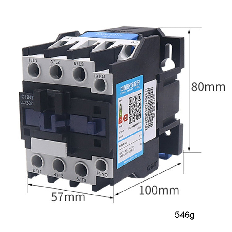 CHNT CJX2-3210 32A 220V Silver Alloy Contacts Multi-Purpose Single-Phase AC Contactor - Relays by CHNT | Online Shopping South Africa | PMC TechLife | Buy Now Pay Later Mobicred