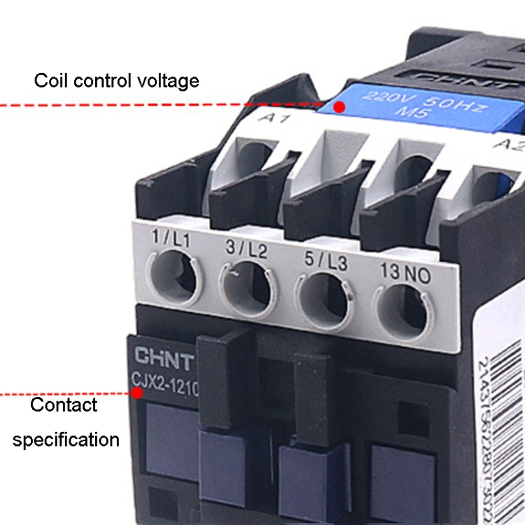 CHNT CJX2-2501 25A 220V Silver Alloy Contacts Multi-Purpose Single-Phase AC Contactor - Relays by CHNT | Online Shopping South Africa | PMC Jewellery | Buy Now Pay Later Mobicred