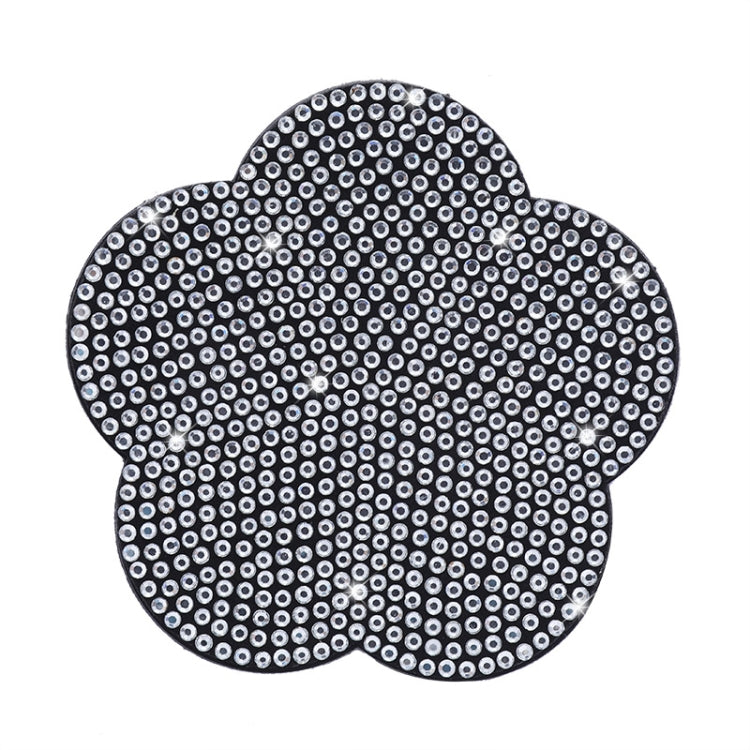 Car-mounted Diamond-filled Plum Blossom Decorated PVC Water Coaster(White) - Car Drink Holders by PMC TechLife | Online Shopping South Africa | PMC TechLife | Buy Now Pay Later Mobicred