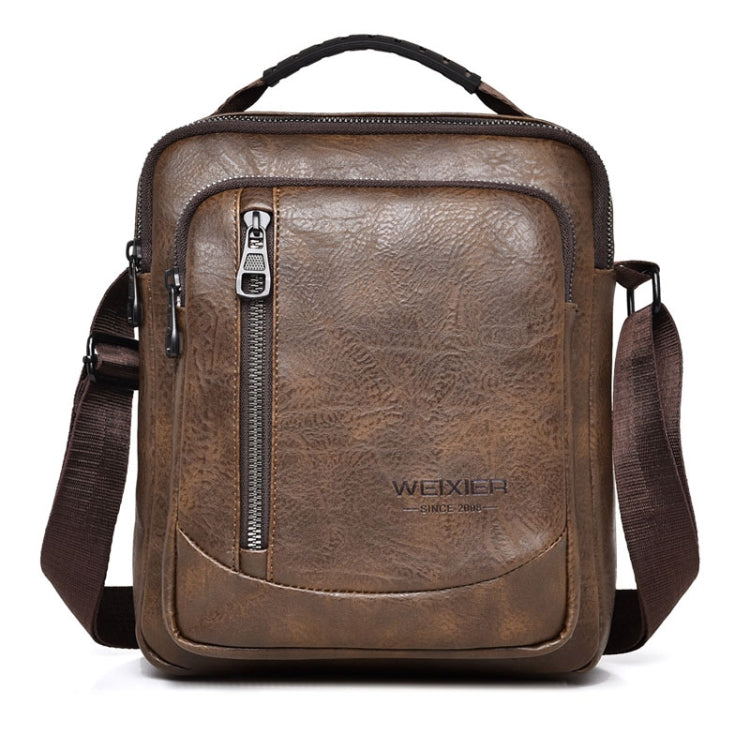 WEIXIER D288 Large Capacity Casual Crossbody Bag Business Waterproof Single Shoulder Packs(Dark Brown) - Single-shoulder Bags by WEIXIER | Online Shopping South Africa | PMC Jewellery