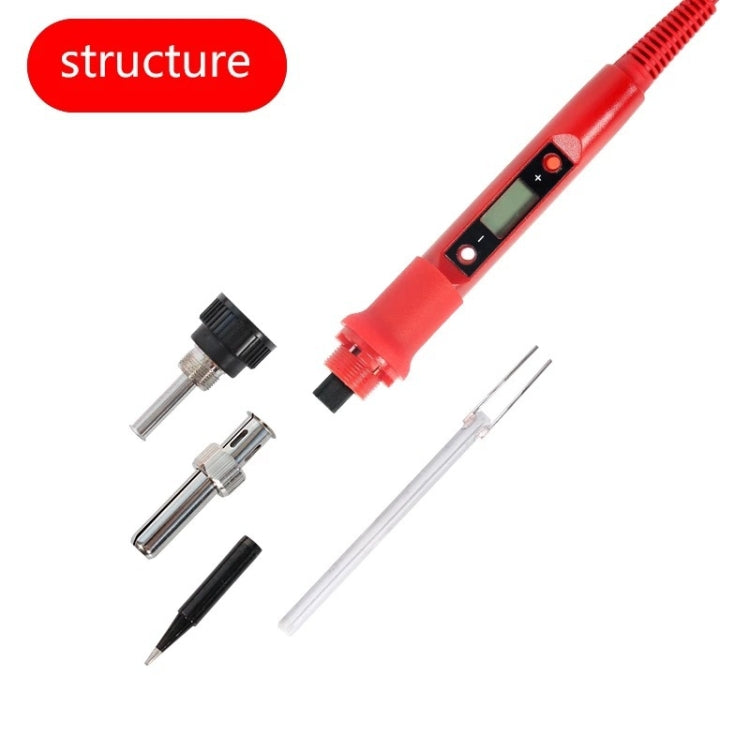 10pcs/ Set 80W Internal Heating Welding Digital Display Soldering Iron Temperature Adjustment Set, Model: Black US Plug - Electric Soldering Iron by PMc TechLife | Online Shopping South Africa | PMc TechLife | Buy Now Pay Later Mobicred