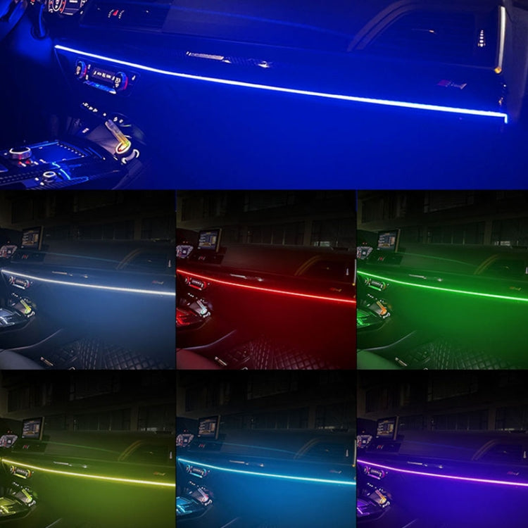 Car Interior Fiber Optic Cold Light RGB Ambient Lamp Center Phantom Footwell Atmosphere Lights, Style: One To One 110cm(Colorful Double Control) - Atmosphere lights by PMC Jewellery | Online Shopping South Africa | PMC Jewellery | Buy Now Pay Later Mobicred