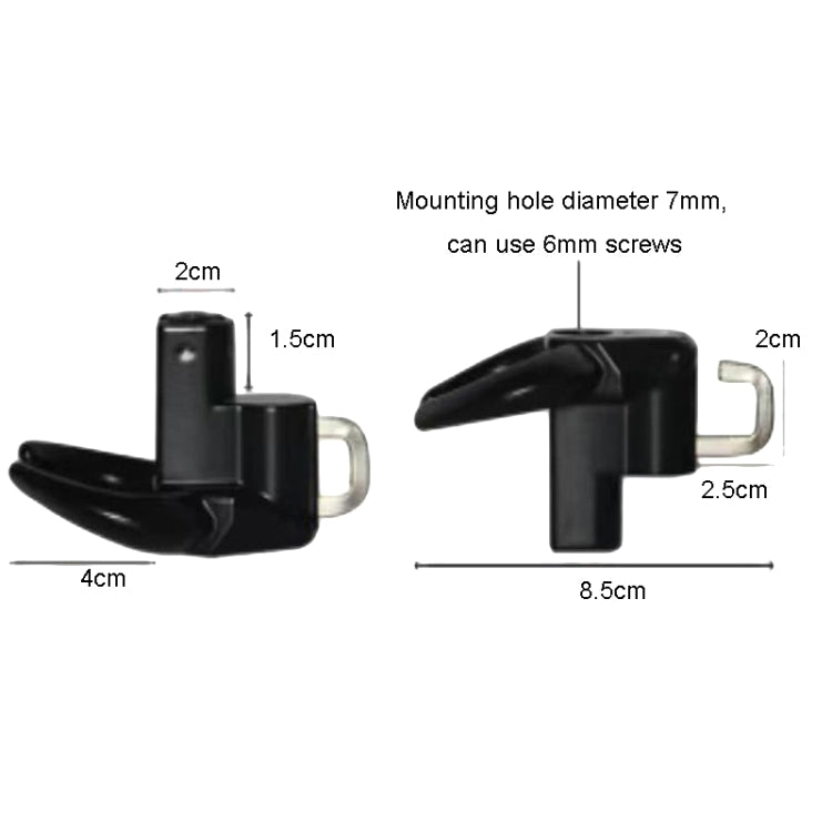 Bullhead Helmet Lock Hooks Front Universal No-Punch Motorcycle Bike Storage Hook(Black) - Theft Protection by PMC Jewellery | Online Shopping South Africa | PMC Jewellery | Buy Now Pay Later Mobicred