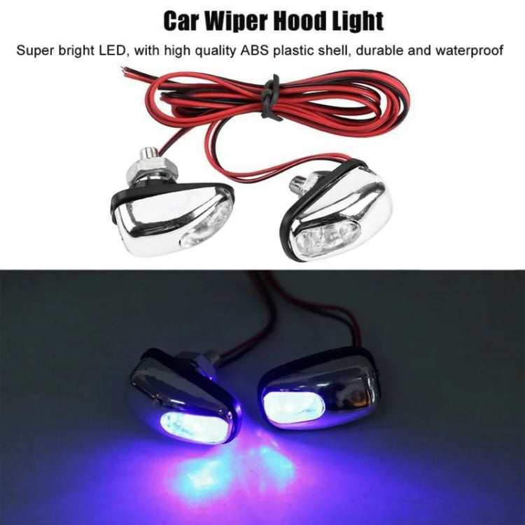 Car Wiper Sprayer Spray Decorative Lamp LED Hood Spray Lights(White) - free shipping - PMC TechLife - Order now!