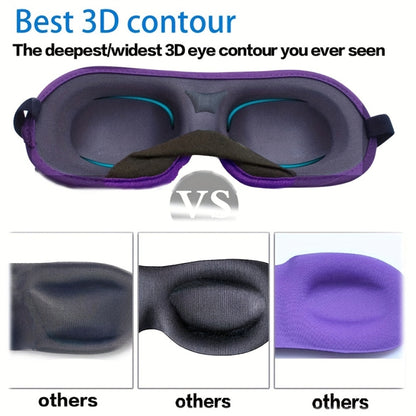 3D Adjustable Silicone Anti-slip Sleep Eye Mask Three-dimensional Memory Foam Eye Protection Mask(Purple) - Eye Masks by PMC Jewellery | Online Shopping South Africa | PMC Jewellery