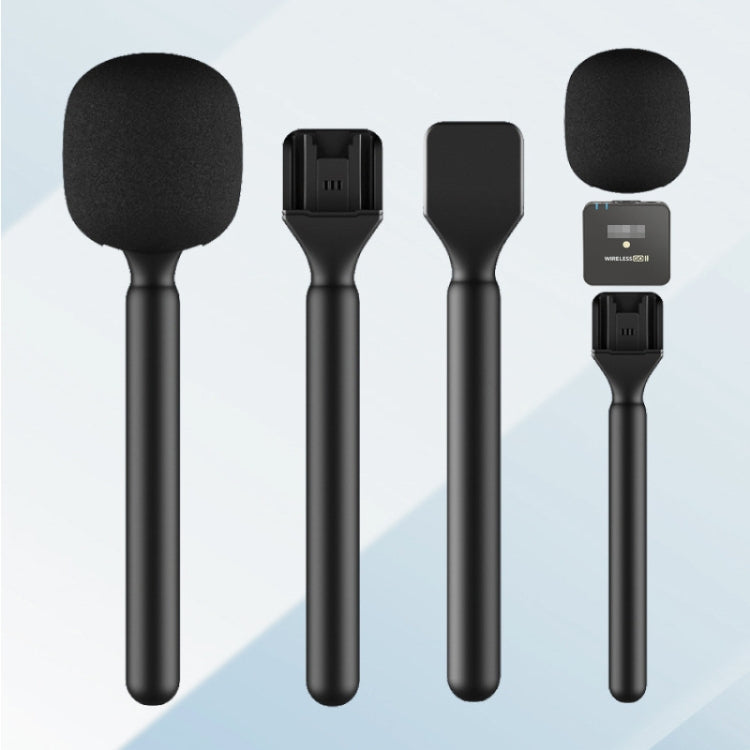 Microphone Interview Handle For DJI Mic / Moma / Rode Wireless Go / Relacart(Black) - Microphone by PMC Jewellery | Online Shopping South Africa | PMC Jewellery