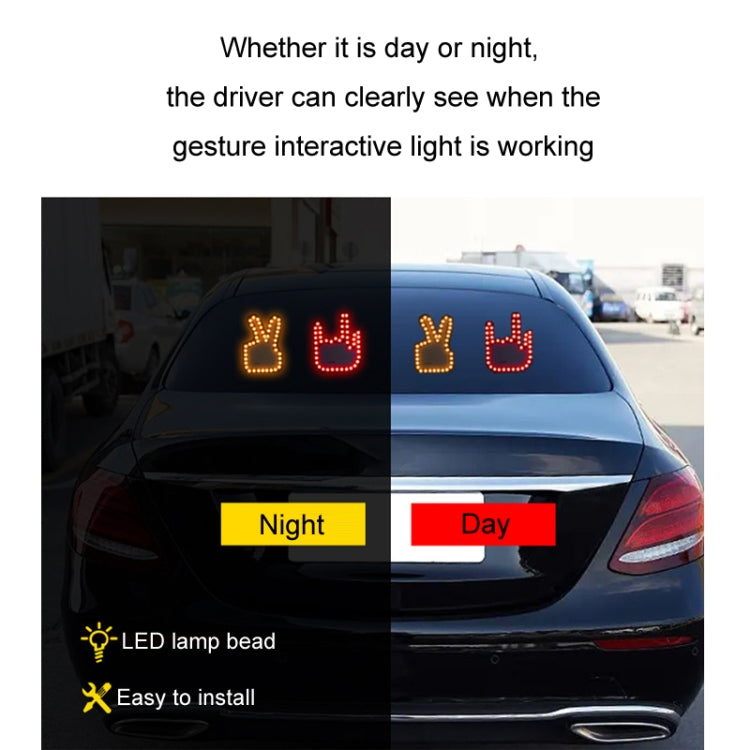 Car Interactive Finger Light Multi-function Warning Anti-rear Collision Light(Scissor Hand) - Warning Lights by PMC Jewellery | Online Shopping South Africa | PMC Jewellery | Buy Now Pay Later Mobicred