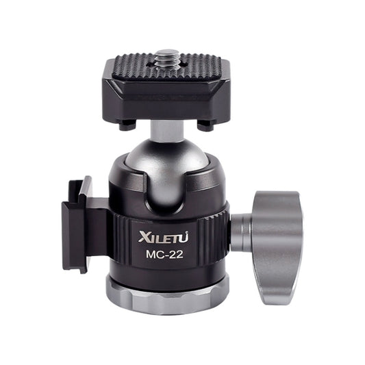 XILETU  MC-22 Mini Tripod Ball Head Double Cold Shoe Design With 1/4 Inch Screw - Tripod Heads by XILETU | Online Shopping South Africa | PMC Jewellery | Buy Now Pay Later Mobicred