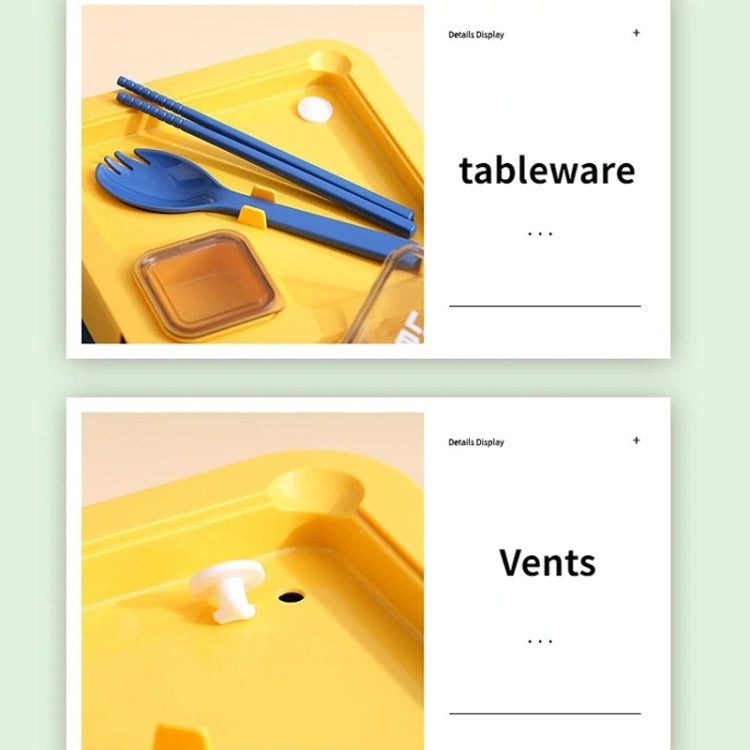 Rectangle Microwaveable Lunch Box Hermetic Bento Box with Spoon Chopsticks(Green) - free shipping - PMC TechLife - Order now!