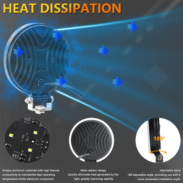 4 Inch Round Mixed Luminous Double-Circle Angel Eye Work Light(E10 1pair) - free shipping - PMc TechLife - Order now!