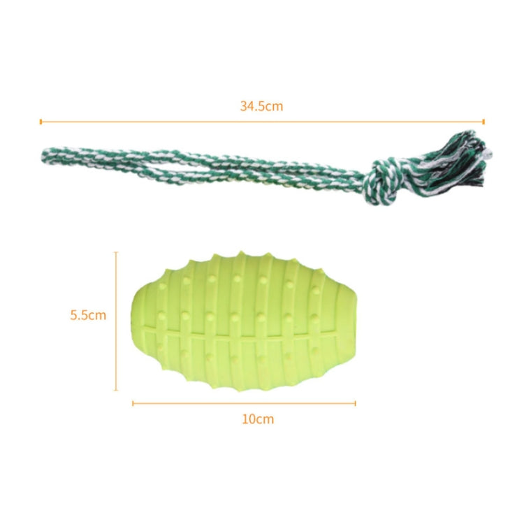 Dog Teething Toy Knot Pet Bite Resistant Teeth Cleaning Cotton Rope Ball(Green) - Rope Toys by PMC Jewellery | Online Shopping South Africa | PMC Jewellery