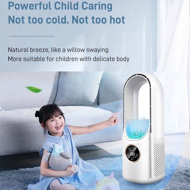 Desk Bladeless Humidification Electric Fan Six Gear Adjustable with LED Light Timing Function(Blue) - Electric Fans by PMC TechLife | Online Shopping South Africa | PMC TechLife | Buy Now Pay Later Mobicred