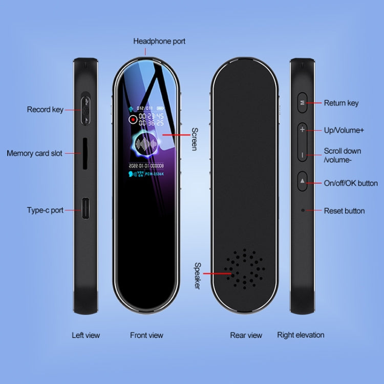 Q53 Ultra Long Standby Timer Voice Recorder HD Noise Canceling Recording Device, Size: No Memory(Black) - Recording Pen by PMC TechLife | Online Shopping South Africa | PMC TechLife | Buy Now Pay Later Mobicred