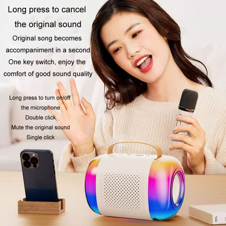 Y5 1 Microphone Portable Bluetooth Speaker Home And Outdoor Wireless Karaoke Audio(Pink) - Microphone by PMC TechLife | Online Shopping South Africa | PMC TechLife | Buy Now Pay Later Mobicred