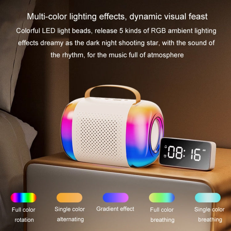 Y5 1 Microphone Portable Bluetooth Speaker Home And Outdoor Wireless Karaoke Audio(White) - Microphone by PMC TechLife | Online Shopping South Africa | PMC TechLife | Buy Now Pay Later Mobicred