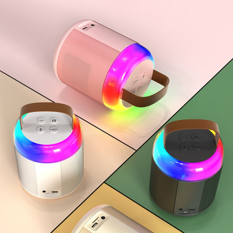 Home Portable Bluetooth Speaker Small Outdoor Karaoke Audio, Color: Y1 White(Monocular wheat) - Microphone by PMC TechLife | Online Shopping South Africa | PMC TechLife | Buy Now Pay Later Mobicred
