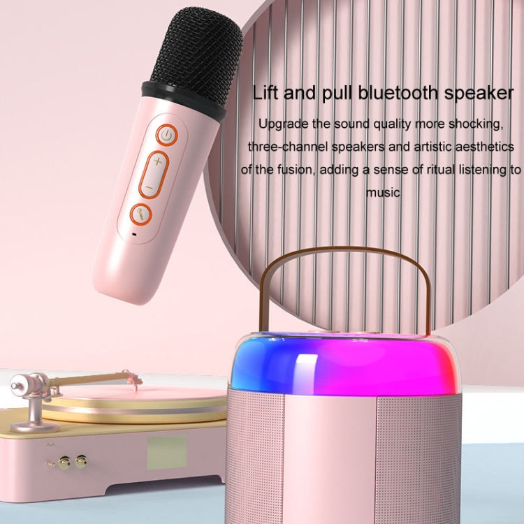 Home Portable Bluetooth Speaker Small Outdoor Karaoke Audio, Color: Y2 Pink(Monocular wheat) - Microphone by PMC TechLife | Online Shopping South Africa | PMC TechLife | Buy Now Pay Later Mobicred