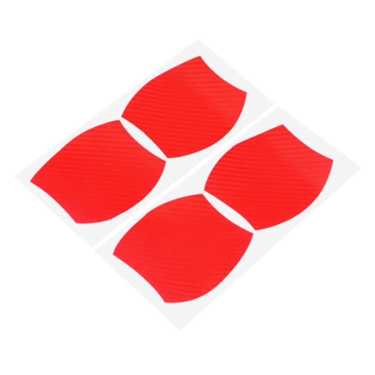 3 Sets Car Door Wrist Handle Protective Stickers Carbon Fiber Handle Protector(Red) - Decorative Sticker by PMC TechLife | Online Shopping South Africa | PMC TechLife | Buy Now Pay Later Mobicred