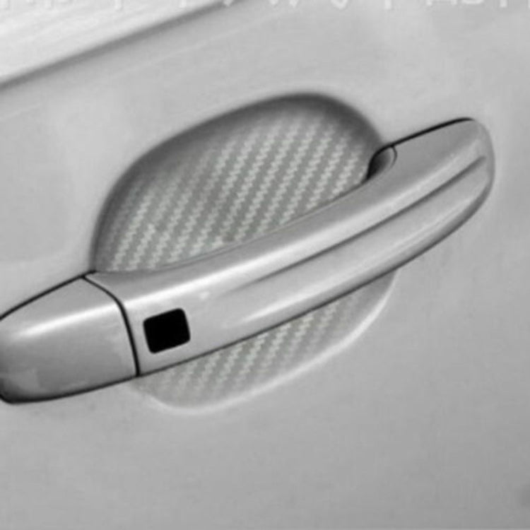 3 Sets Car Door Wrist Handle Protective Stickers Carbon Fiber Handle Protector(Black) - Decorative Sticker by PMC TechLife | Online Shopping South Africa | PMC TechLife