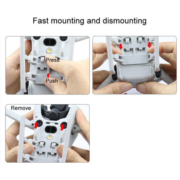 For DJI Mini 4 Pro Landing Gear Base Gimbal Protector Folding Booster Kickstand - Other by PMC TechLife | Online Shopping South Africa | PMC TechLife | Buy Now Pay Later Mobicred