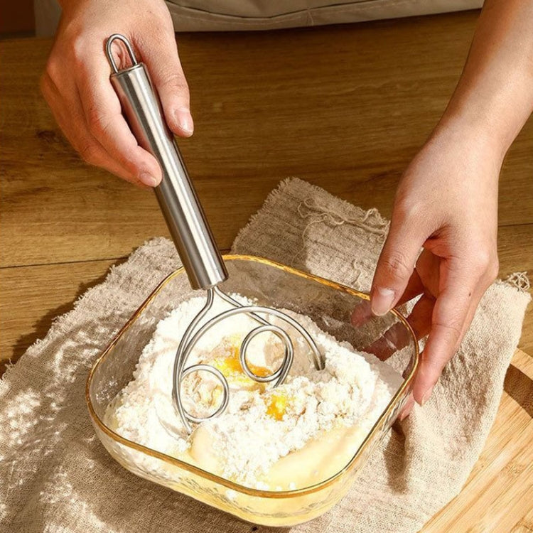 Stainless Steel Flour Mixer Flour And Egg Beaters Noodle Making Tools, Specification: Double Circle - free shipping - PMC TechLife - Order now!