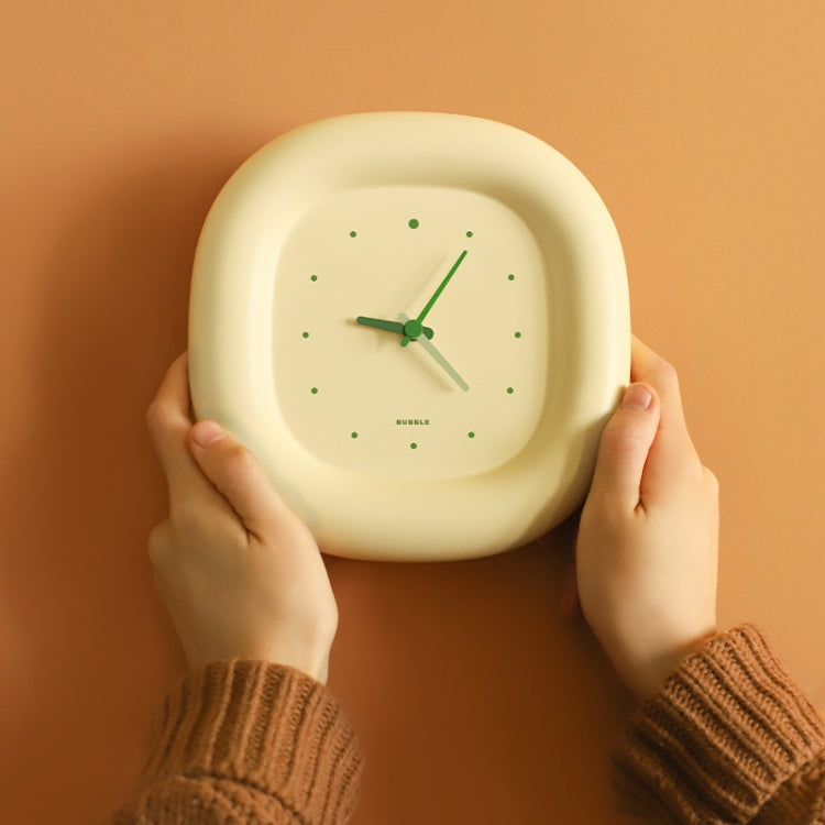 Desktop Wall-mounted Dual-purpose Decorative Silent Bubble Clock(Yellow) - Alarm Clocks by PMc TechLife | Online Shopping South Africa | PMc TechLife | Buy Now Pay Later Mobicred