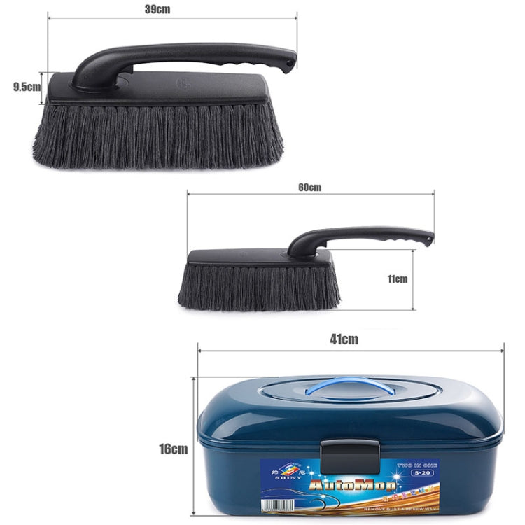 SHINY Car Dusting Duster Car Mop Soft Brush Car Wash Snow Sweeping Tool(With Storage Box) - free shipping - PMC TechLife - Order now!