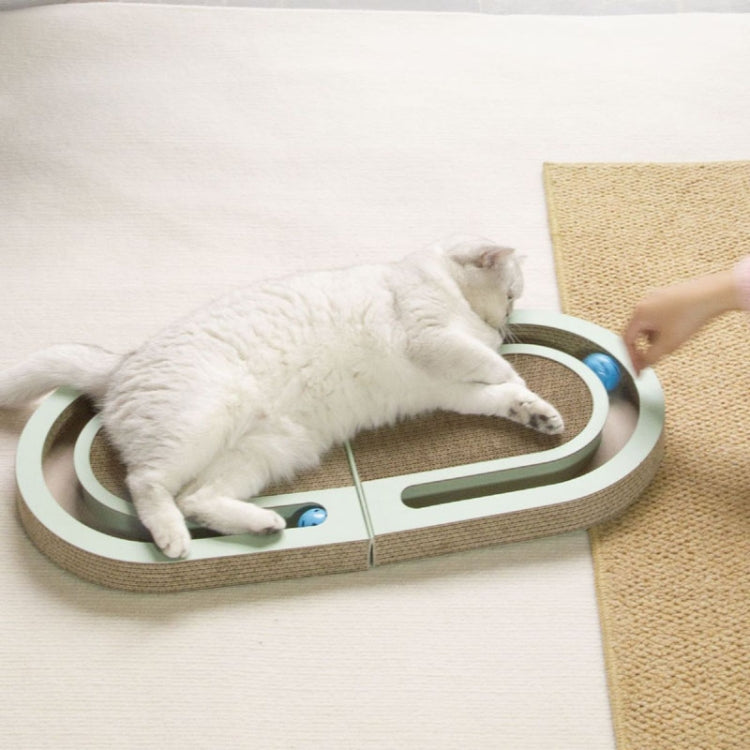 Pet Fun Cats Scratching Board Cats Claw Rubbing Toys Foldable With Ball(Green) - Cat Scratch Board by PMC TechLife | Online Shopping South Africa | PMC TechLife | Buy Now Pay Later Mobicred