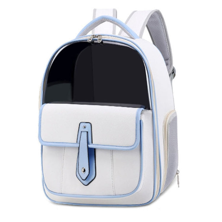 PU Pet Bag Cats And Dogs Outing Carrying Capsule Double Shoulder Backpacks(Model 6 White) - Pet Storages & Bags by PMC TechLife | Online Shopping South Africa | PMC TechLife | Buy Now Pay Later Mobicred