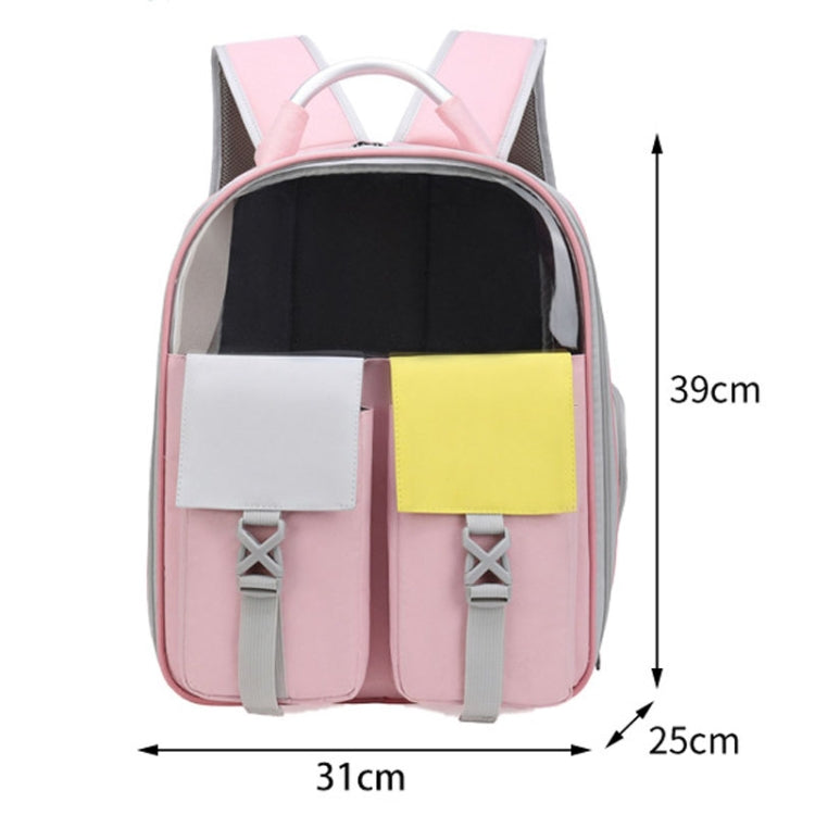 Pets Colorful Double Shoulder Bag Cats And Dogs Outing Carrying Capsule Backpacks(Model 6 Blue) - Pet Bags by PMC TechLife | Online Shopping South Africa | PMC TechLife | Buy Now Pay Later Mobicred