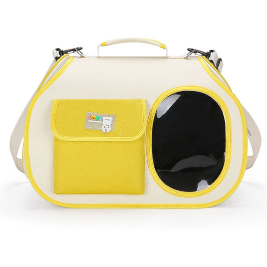 Crossbody Pet Bag Cast And Dogs Outdoor Carrying Portable Single Shoulder Bag(Yellow) - Pet Bags by PMC Jewellery | Online Shopping South Africa | PMC Jewellery | Buy Now Pay Later Mobicred