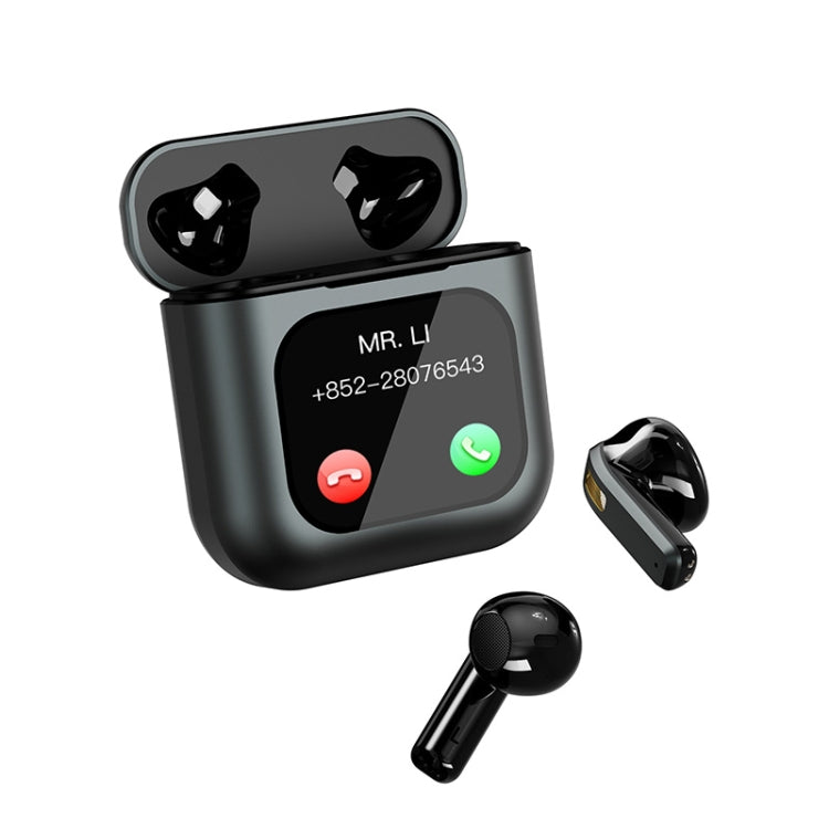 Digital Display Touch Screen TWS Wireless Bluetooth 5.3 Smart Earphones With MP3 Function(Black) - TWS Earphone by PMC Jewellery | Online Shopping South Africa | PMC Jewellery