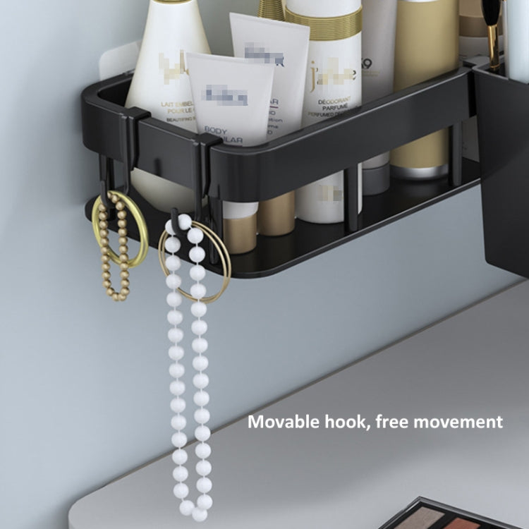 Wall-mounted Kitchen and Bathroom Storage Rack with 4 Hooks, Spec: Shelf + Pole+Cup - Shelf by PMC TechLife | Online Shopping South Africa | PMC TechLife