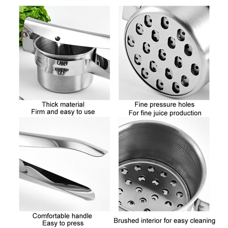 Stainless Steel Potato Press Manual Juicer Vegetable And Fruit Squeezer, Model: SJ-02 Side Hole - Stirrer & Squeezer by PMc TechLife | Online Shopping South Africa | PMc TechLife | Buy Now Pay Later Mobicred