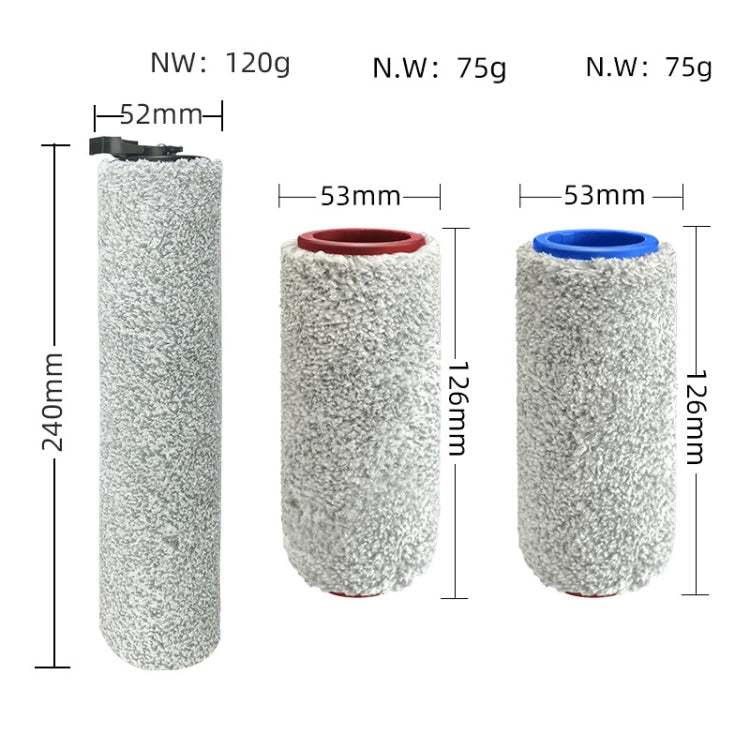 For Roborock U10 Smart Floor Scrubber Accessories, Specification: 2 Short Back Roller Brushes - free shipping - PMc TechLife - Order now!