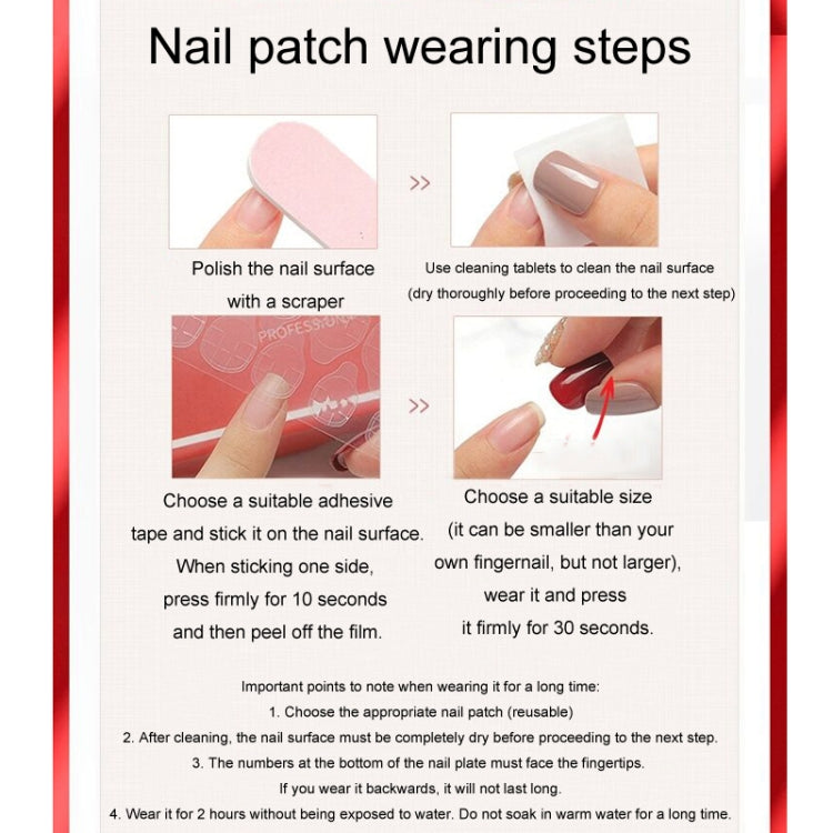 24pcs/box Handmade Nail Glitter Nail Jelly Glue Finished Patch, Color: BY1023(Wear Tool Bag) - Nail Stickers by PMC Jewellery | Online Shopping South Africa | PMC Jewellery | Buy Now Pay Later Mobicred