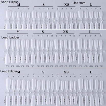 10pairs Of 100pcs/Box Frosted False Nails Artificial Tip, Shape: Long Ladder L - Nail Stickers by PMC Jewellery | Online Shopping South Africa | PMC Jewellery | Buy Now Pay Later Mobicred