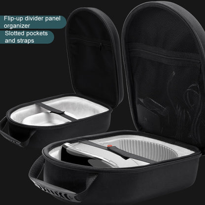 For Apple Vision Pro Storage Bag VR Headwear EVA Portable Hard Case(Cloth Pattern Black) - VR Accessories by PMC Jewellery | Online Shopping South Africa | PMC Jewellery | Buy Now Pay Later Mobicred