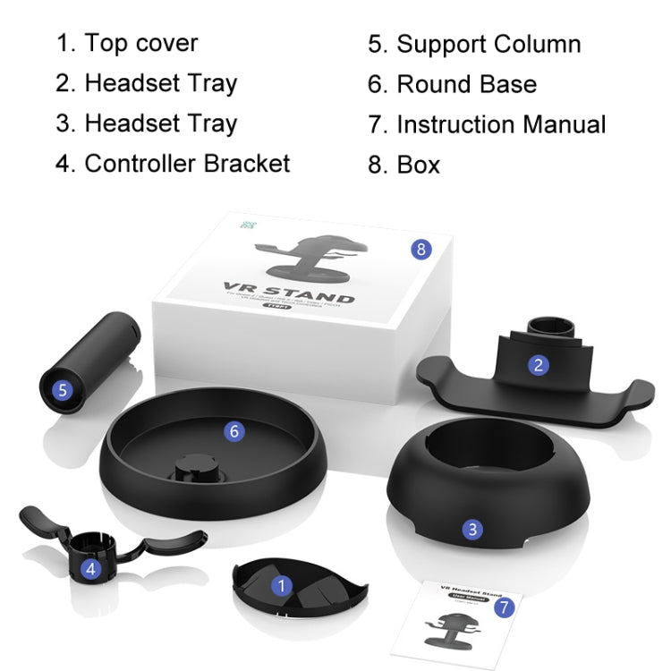 AMVR TYBP1 VR Desktop Storage Display Rack For Apple Vision Pro / Meta Quest 3 / Pico 4 / PlayStation VR 2(Black) - VR Accessories by AMVR | Online Shopping South Africa | PMC Jewellery | Buy Now Pay Later Mobicred