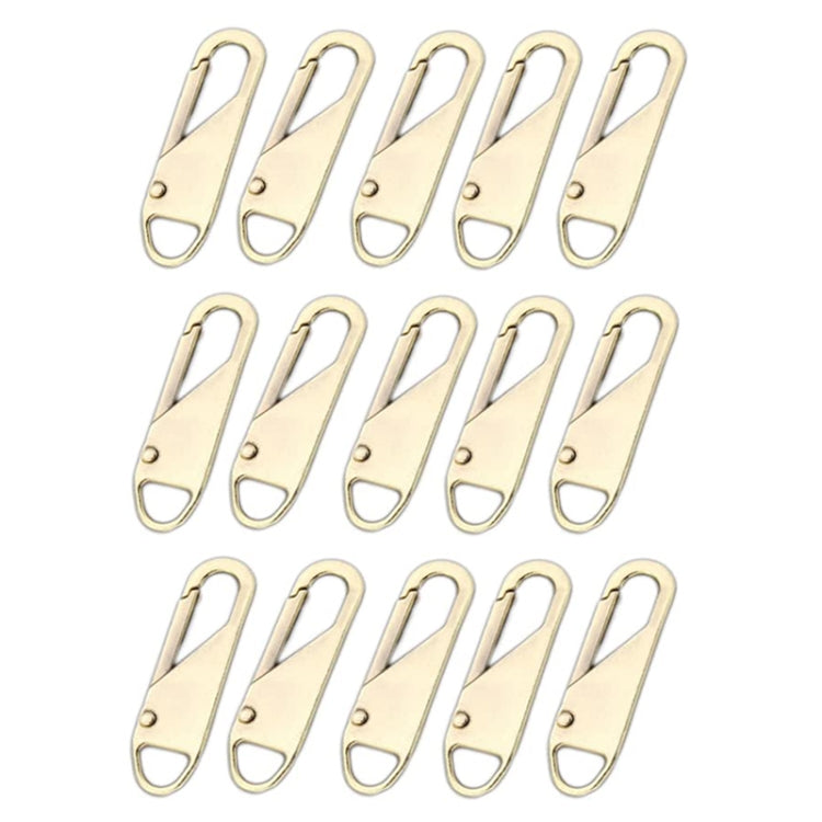 15pcs Universal Detachable Zip Slider Replacement Head Accessory, Color: Gold - DIY Apparel Sewing by PMC Jewellery | Online Shopping South Africa | PMC Jewellery | Buy Now Pay Later Mobicred