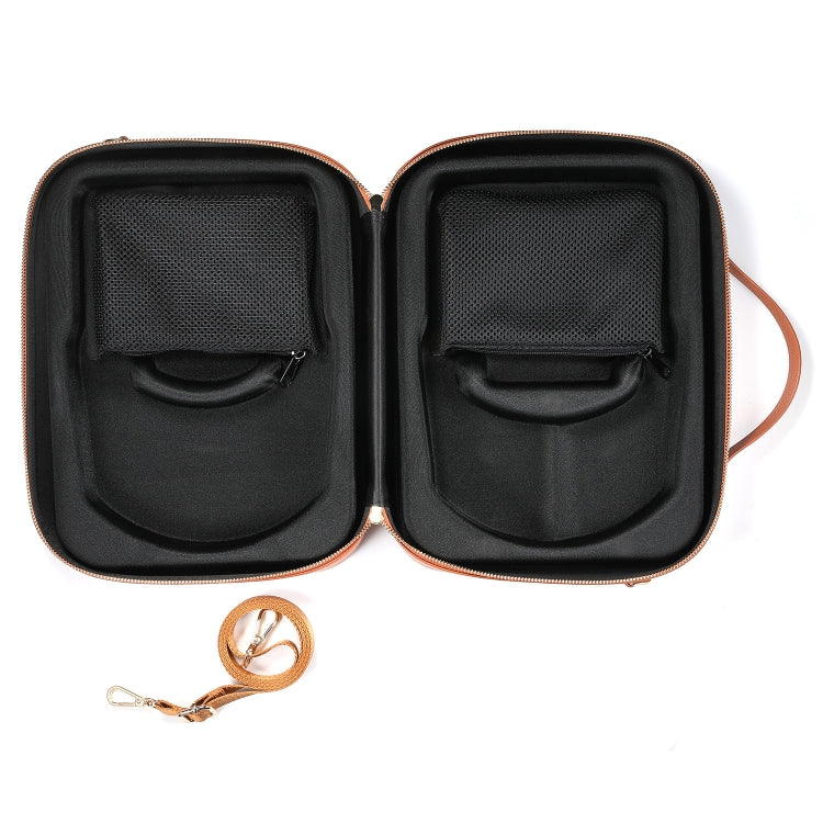 For Apple Vision Pro Headset Multifunctional Storage Bag Carrying Case(Brown) - VR Accessories by PMC Jewellery | Online Shopping South Africa | PMC Jewellery | Buy Now Pay Later Mobicred