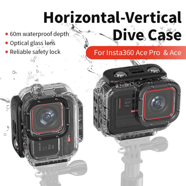For Insta360 Ace Pro aMagisn Horizontal and Vertical Shooting Dive Shell 60m Waterproof Shell Accessories - Case & Bags by aMagisn | Online Shopping South Africa | PMC Jewellery