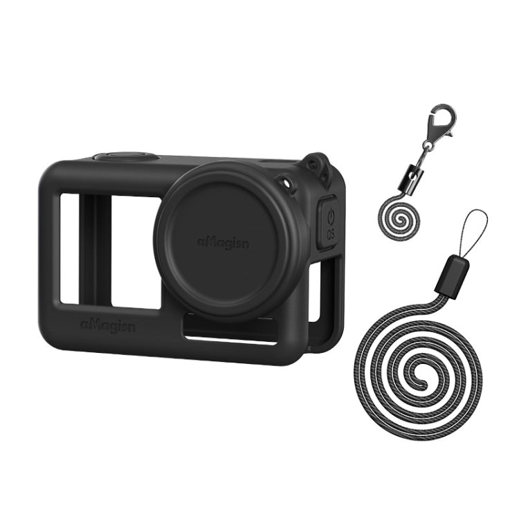 For DJI Osmo Action 4 / 3 aMagisn Silicone Protection Case Camera Protection Accessories(Black) -  by aMagisn | Online Shopping South Africa | PMC Jewellery | Buy Now Pay Later Mobicred