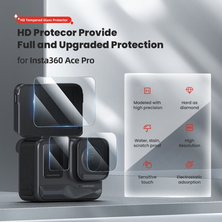 For Insta360 Ace Pro aMagisn Tempered Protective Film Sports Camera Accessories, Specification: 1set - Protective Film & Stickers by aMagisn | Online Shopping South Africa | PMC Jewellery | Buy Now Pay Later Mobicred