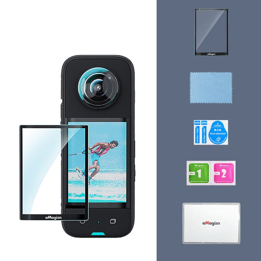 For Insta360 X3 aMagisn Screen Tempered Film Protection Sports Camera Accessories, Specification: 1set - Protective Film & Stickers by aMagisn | Online Shopping South Africa | PMC Jewellery | Buy Now Pay Later Mobicred