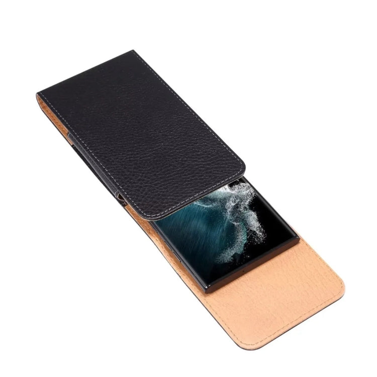 4.7 Inch  Men Vertical Mobile Phone Waist Bag Litchi Pattern Back Clip Buckle Belt Leather Case -  by PMC TechLife | Online Shopping South Africa | PMC TechLife | Buy Now Pay Later Mobicred