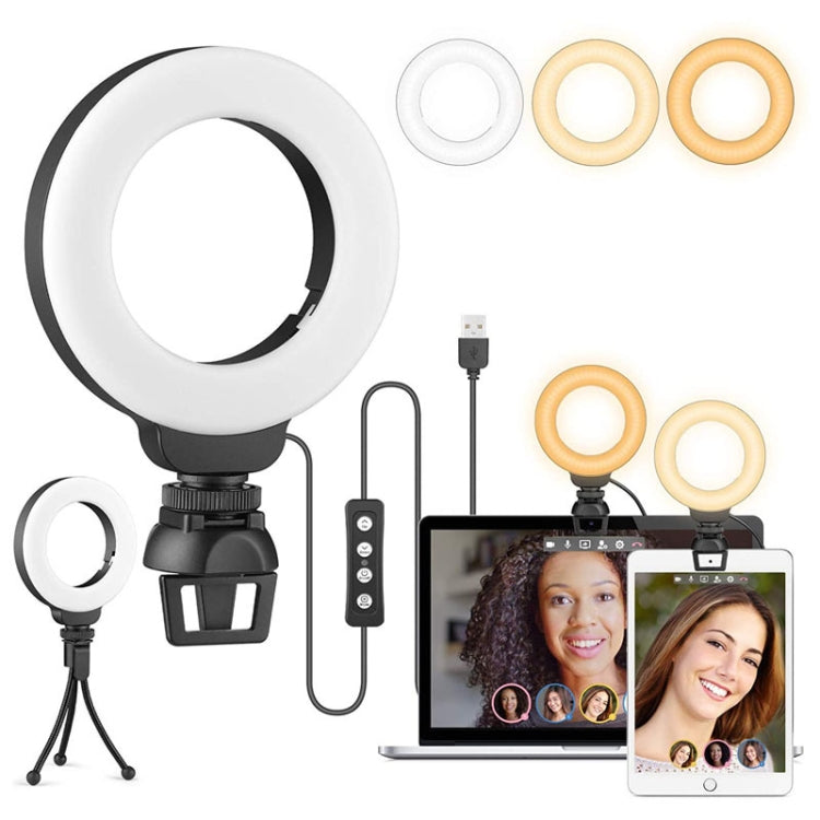 YRing48 4-Inch 48LEDs Laptop Camera Video Conference Live Beauty Ring Fill Light, Spec: Clip Set - free shipping - PMC TechLife - Order now!