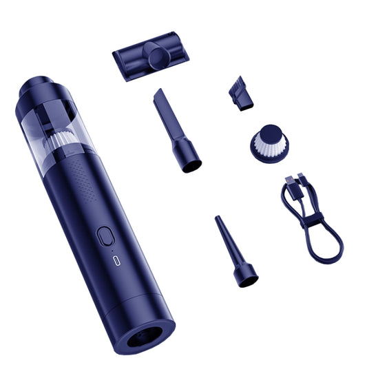 SUITU ST-6676 7pcs /Set Cordless Vehicle Vacuum Cleaner Home And Car Brushless Cylinder Blower(Blue And Gray) - Vacuum Cleaner by SUITU | Online Shopping South Africa | PMC Jewellery | Buy Now Pay Later Mobicred